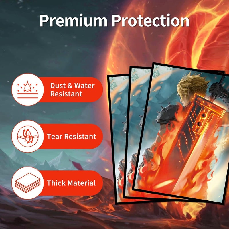 Comdek00 MTG Card Sleeves(Fantasy) Art Card Sleeves Deck Protector, Clear Front & Matte Back, Smooth Shuffle - Image 4
